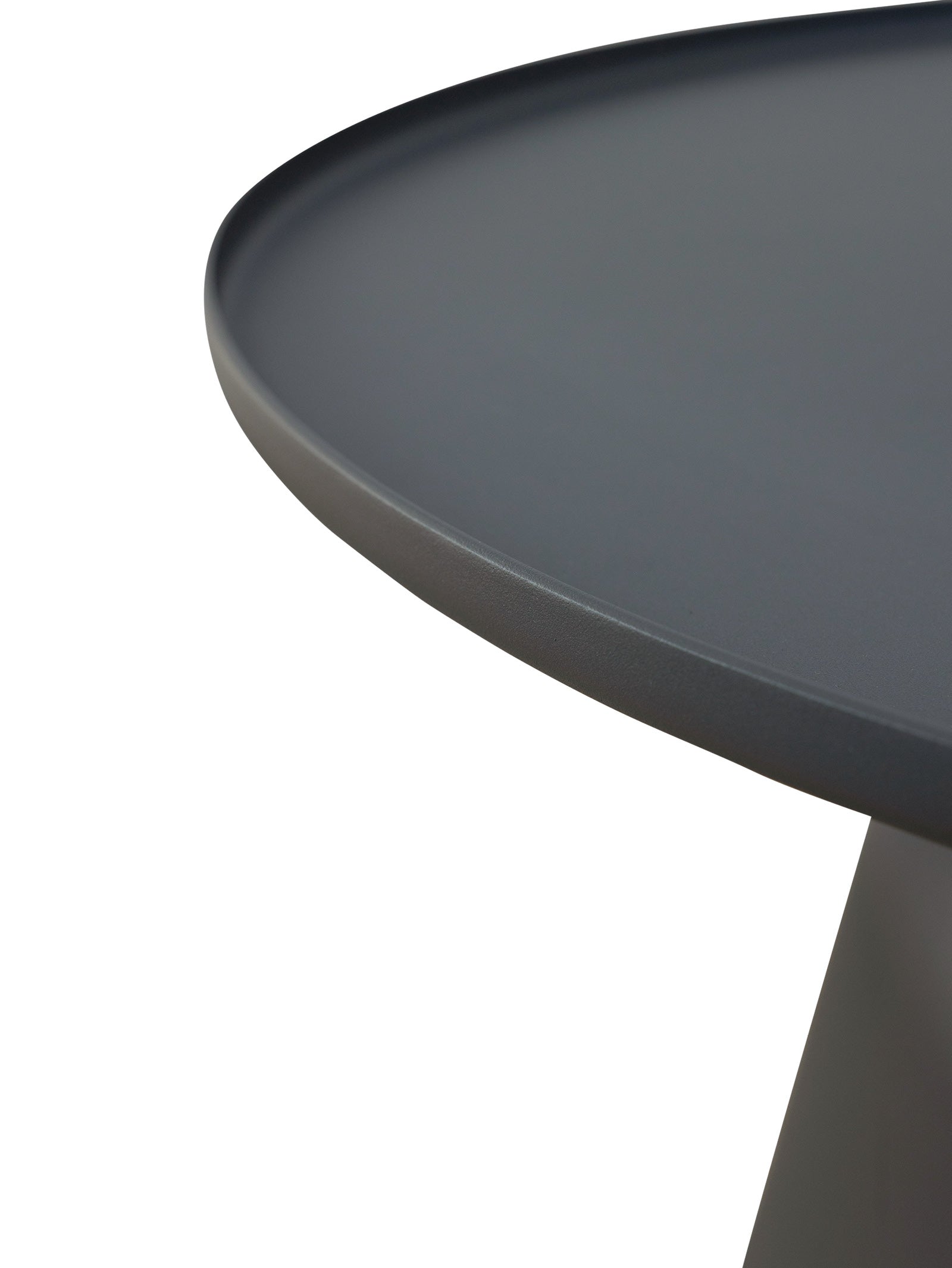 Table basse de jardin contemporaine en aluminium résistant aux intempéries