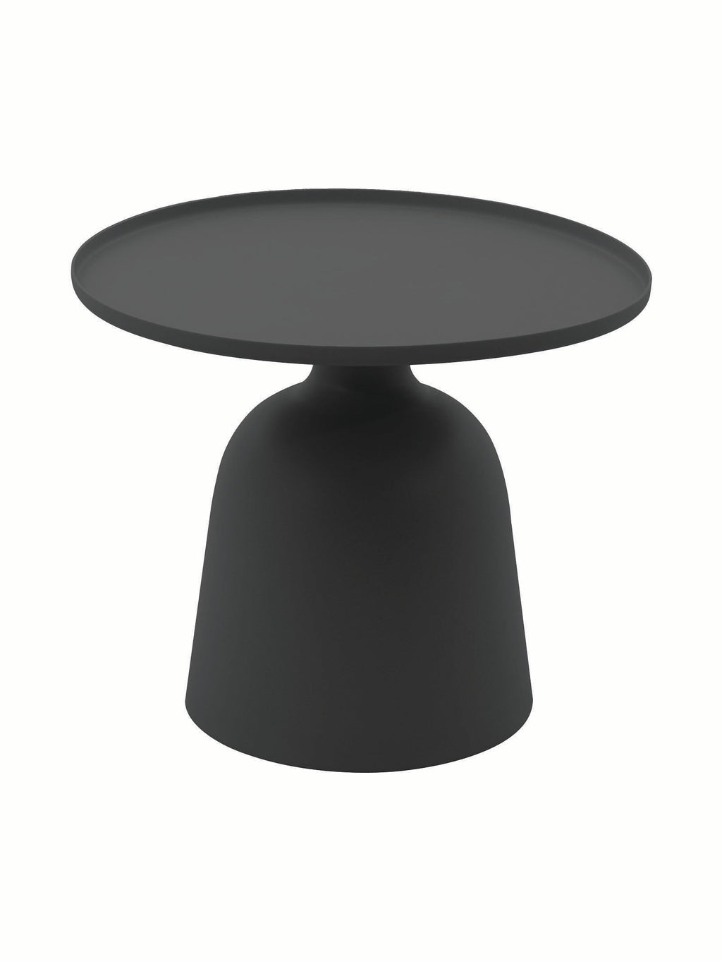 Table d'appoint contemporaine en aluminium avec résistance aux intempéries pour terrasse