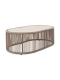 Table basse de patio contemporaine en aluminium