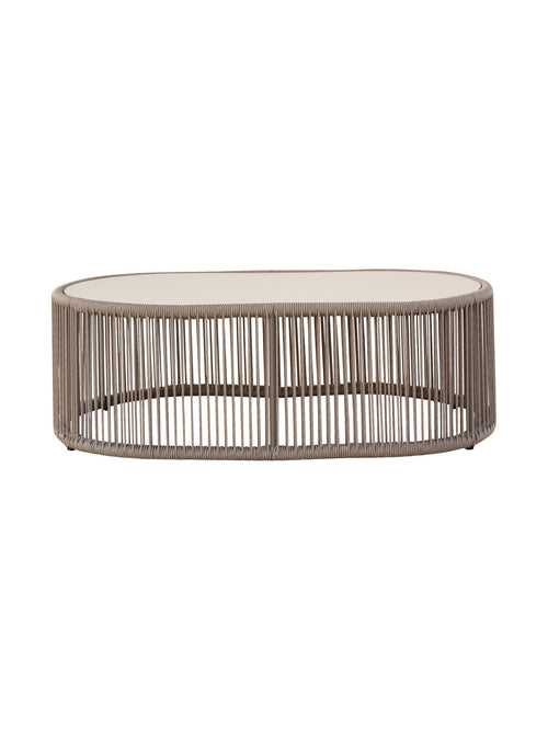 Table basse de patio contemporaine en aluminium