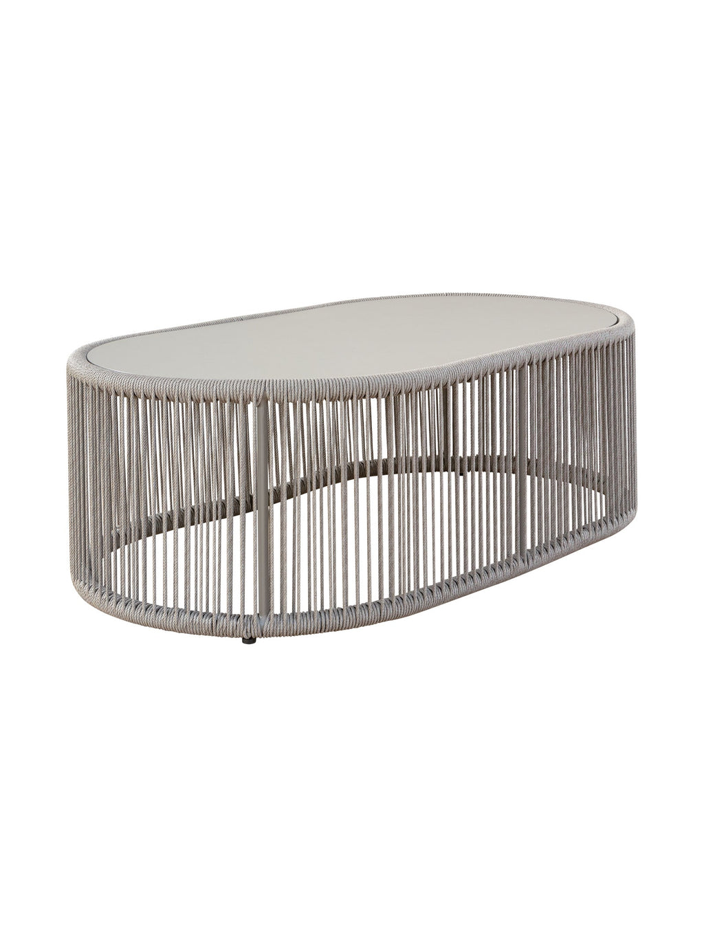 Table basse contemporaine en aluminium pour terrasse