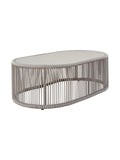 Table basse contemporaine en aluminium pour terrasse