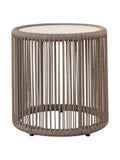 Table de terrasse contemporaine en aluminium