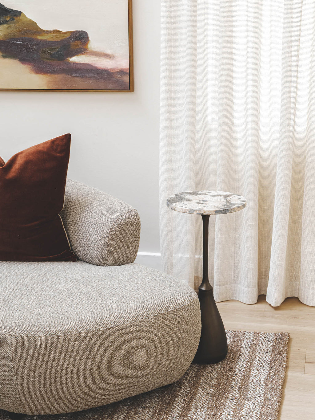 Table d'appoint en aluminium pour patio