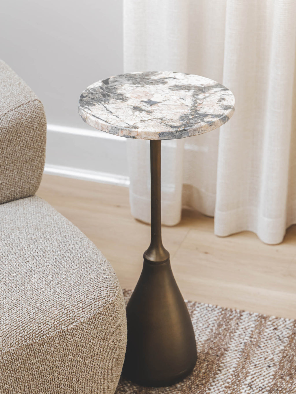 Table d'appoint en aluminium pour patio