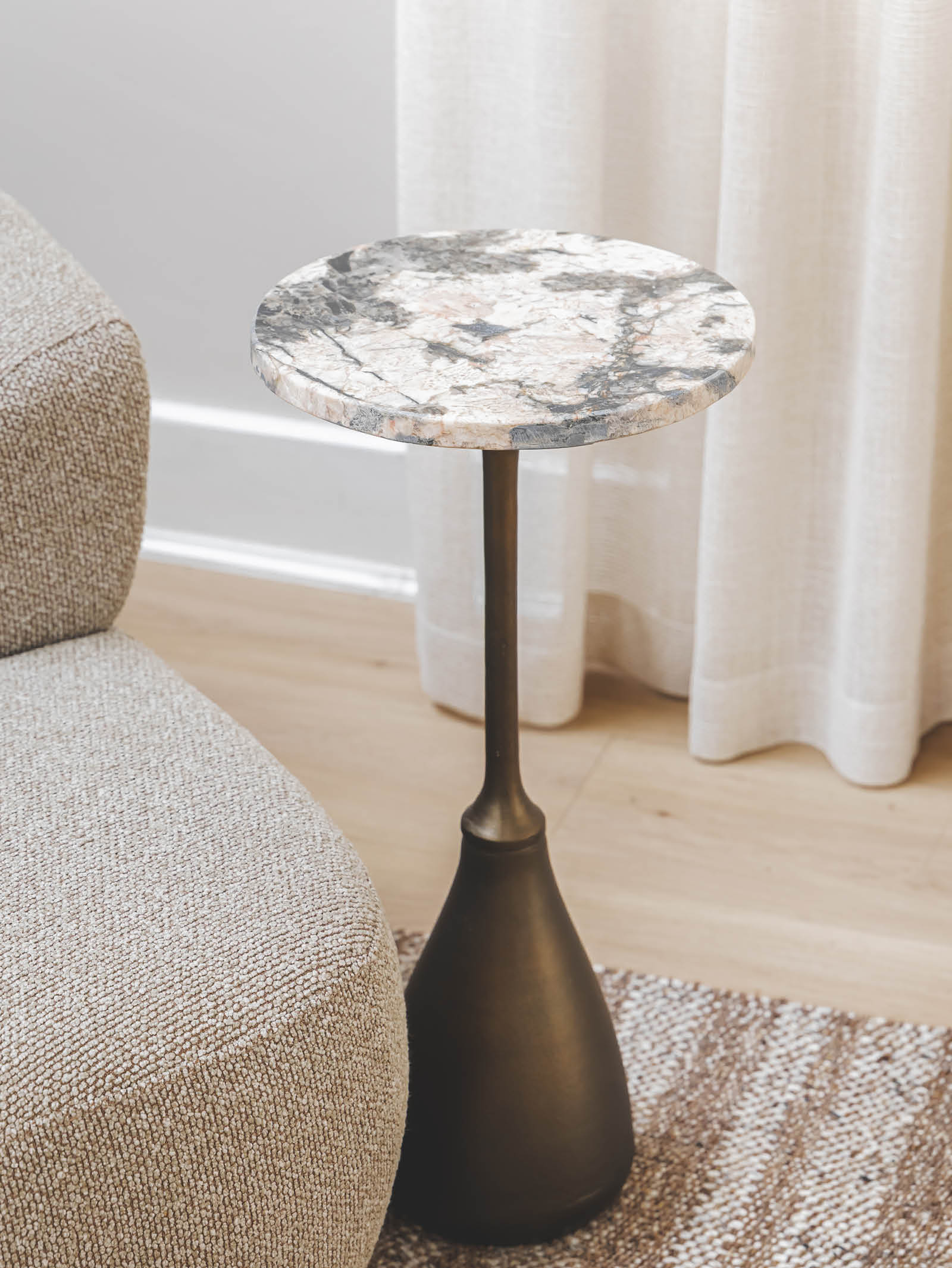 Table d'appoint en aluminium pour terrasse