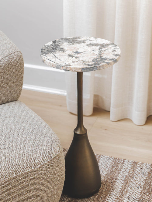 Table d'appoint en aluminium pour terrasse