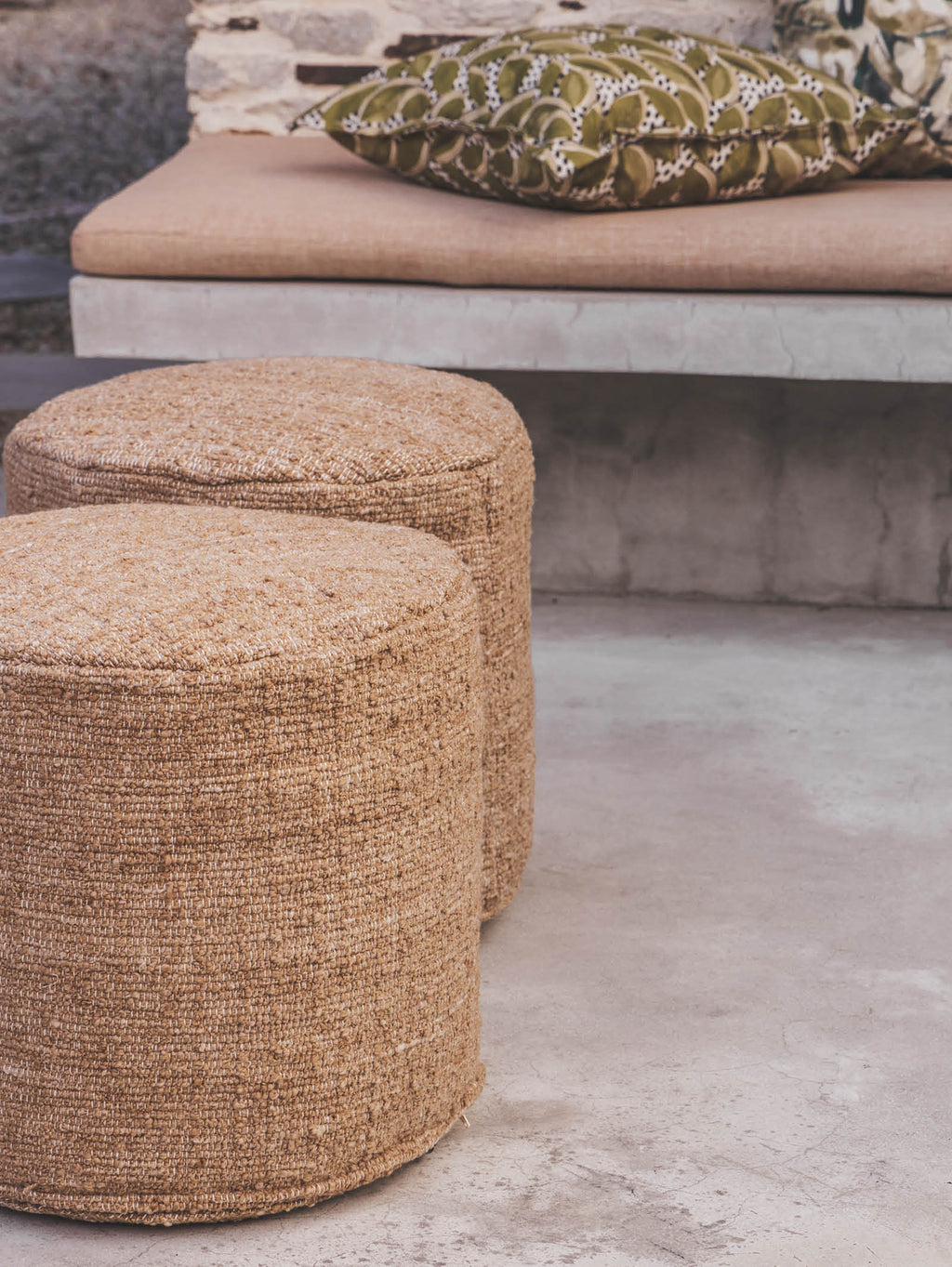 Repose-pieds ottoman pour terrasse