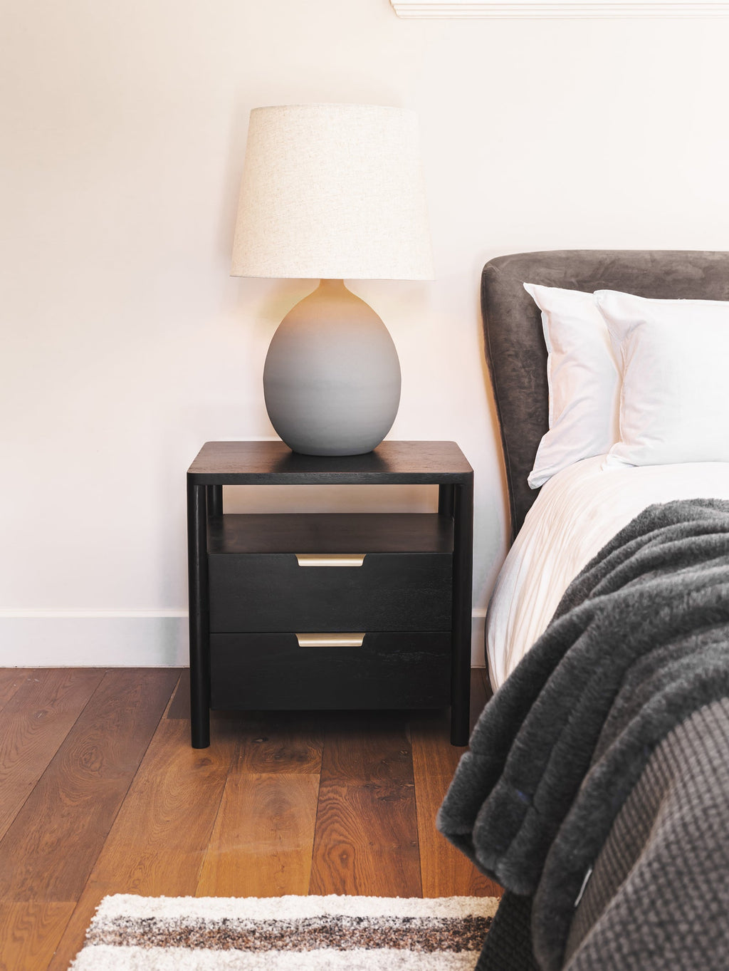 Table de chevet en bois pour chambre à coucher