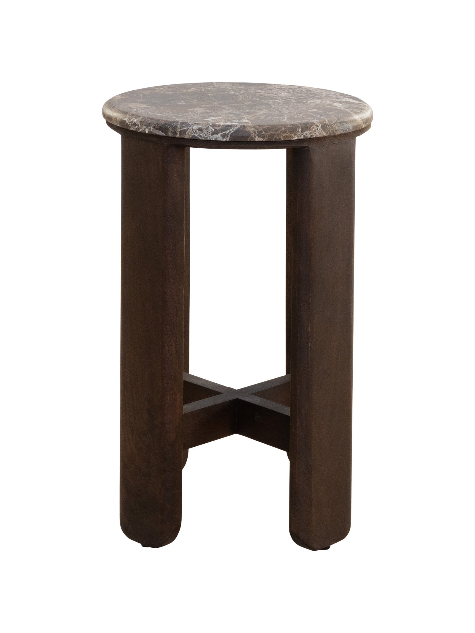 Table d'appoint en marbre contemporaine pour salon