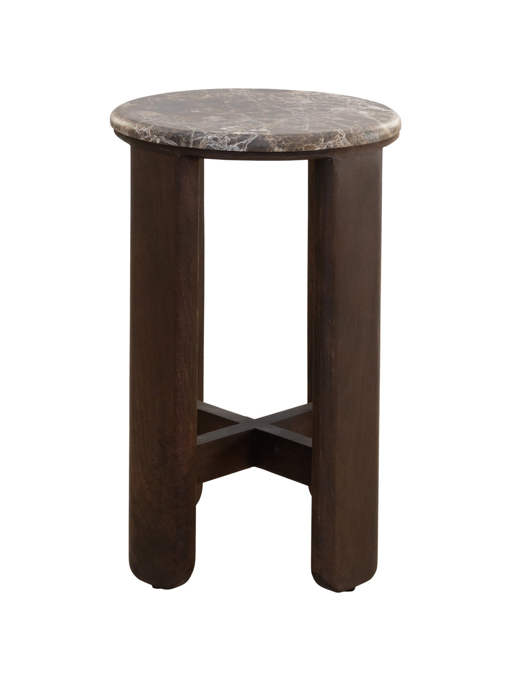 Table d'appoint en marbre contemporaine pour salon