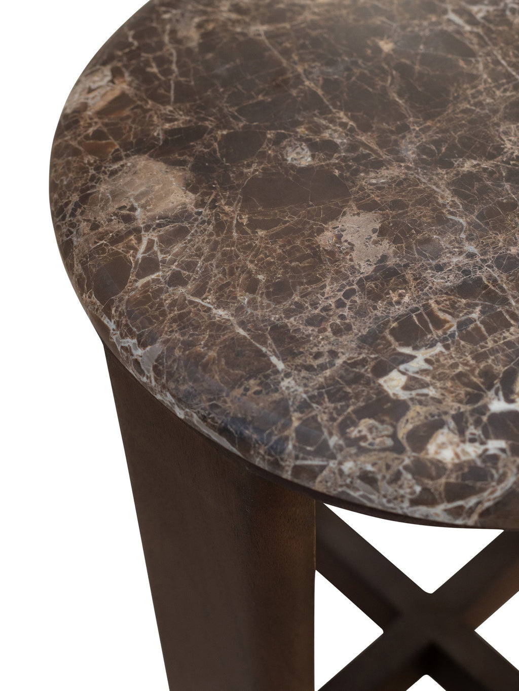 Table d'appoint en marbre contemporaine pour salon