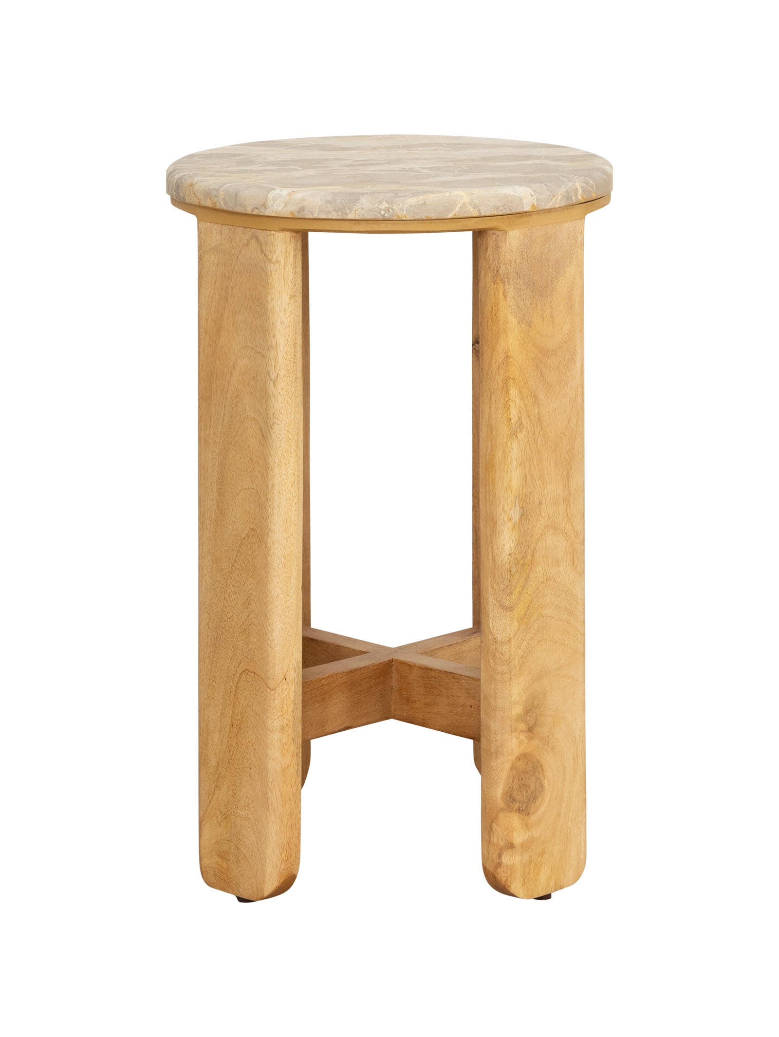 Table d'appoint en marbre contemporaine pour salon