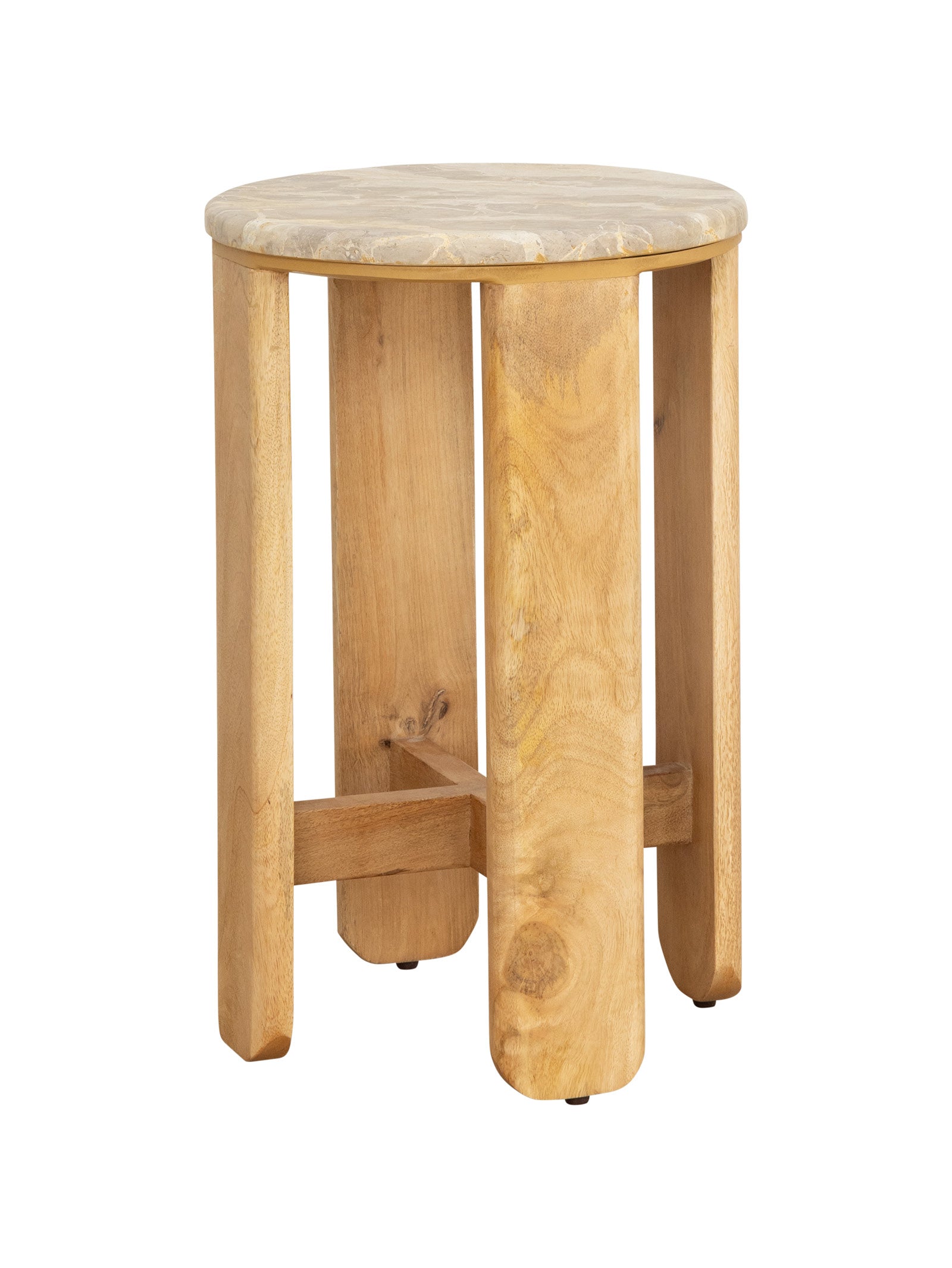 Table d'appoint en marbre contemporaine pour salon