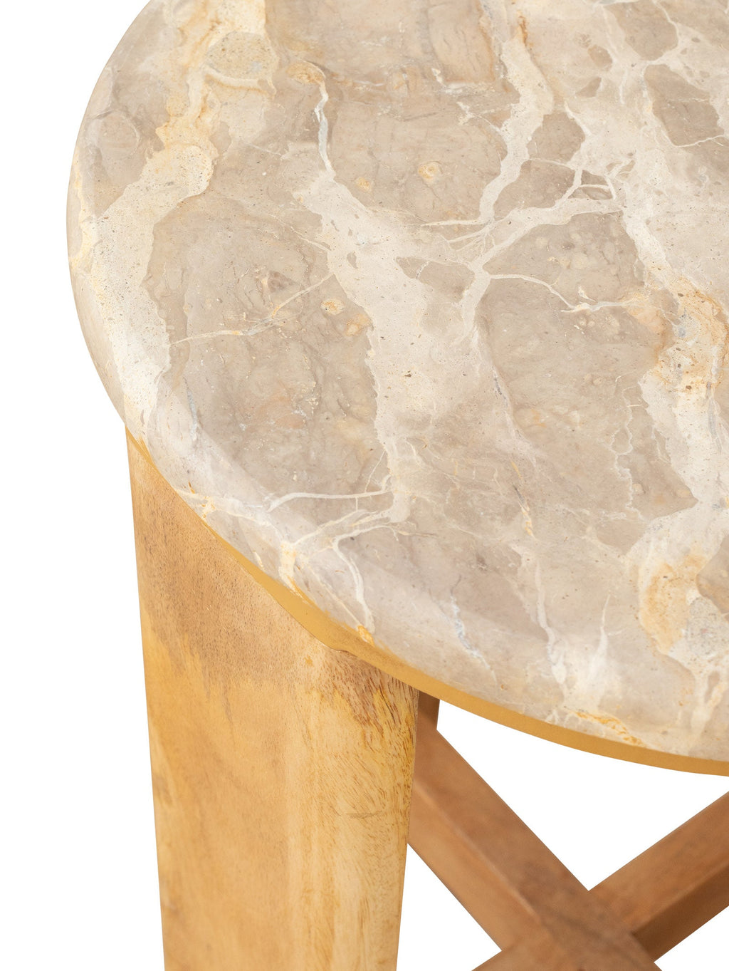 Table d'appoint en marbre contemporaine pour salon