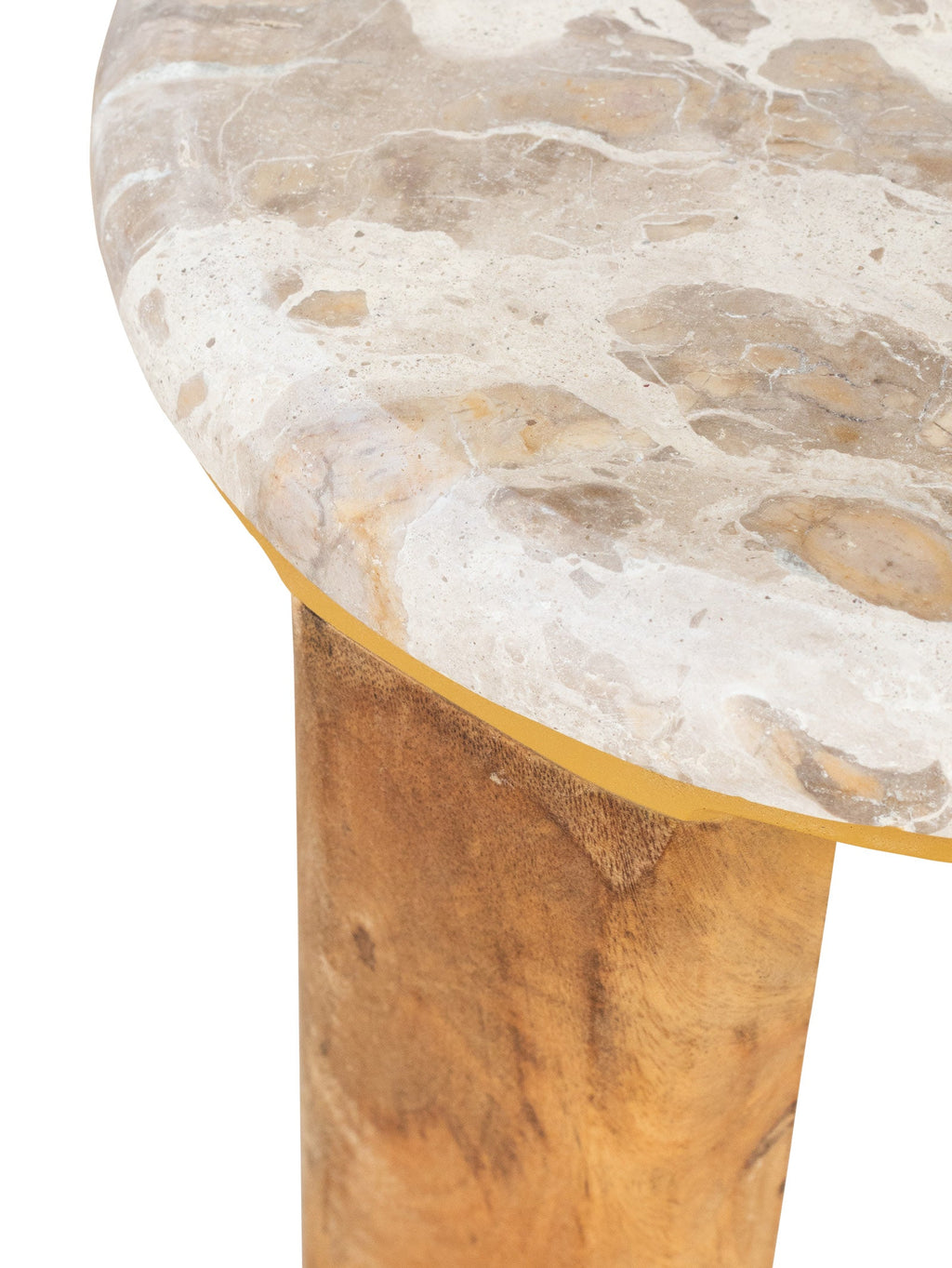 Table d'appoint en marbre contemporaine pour salon