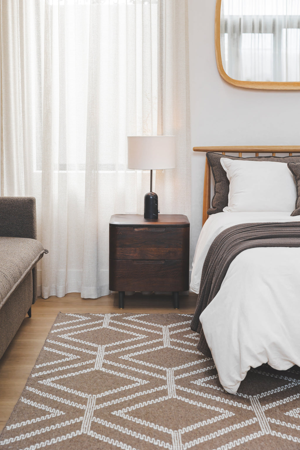 Table de chevet moderne en bois pour chambre à coucher