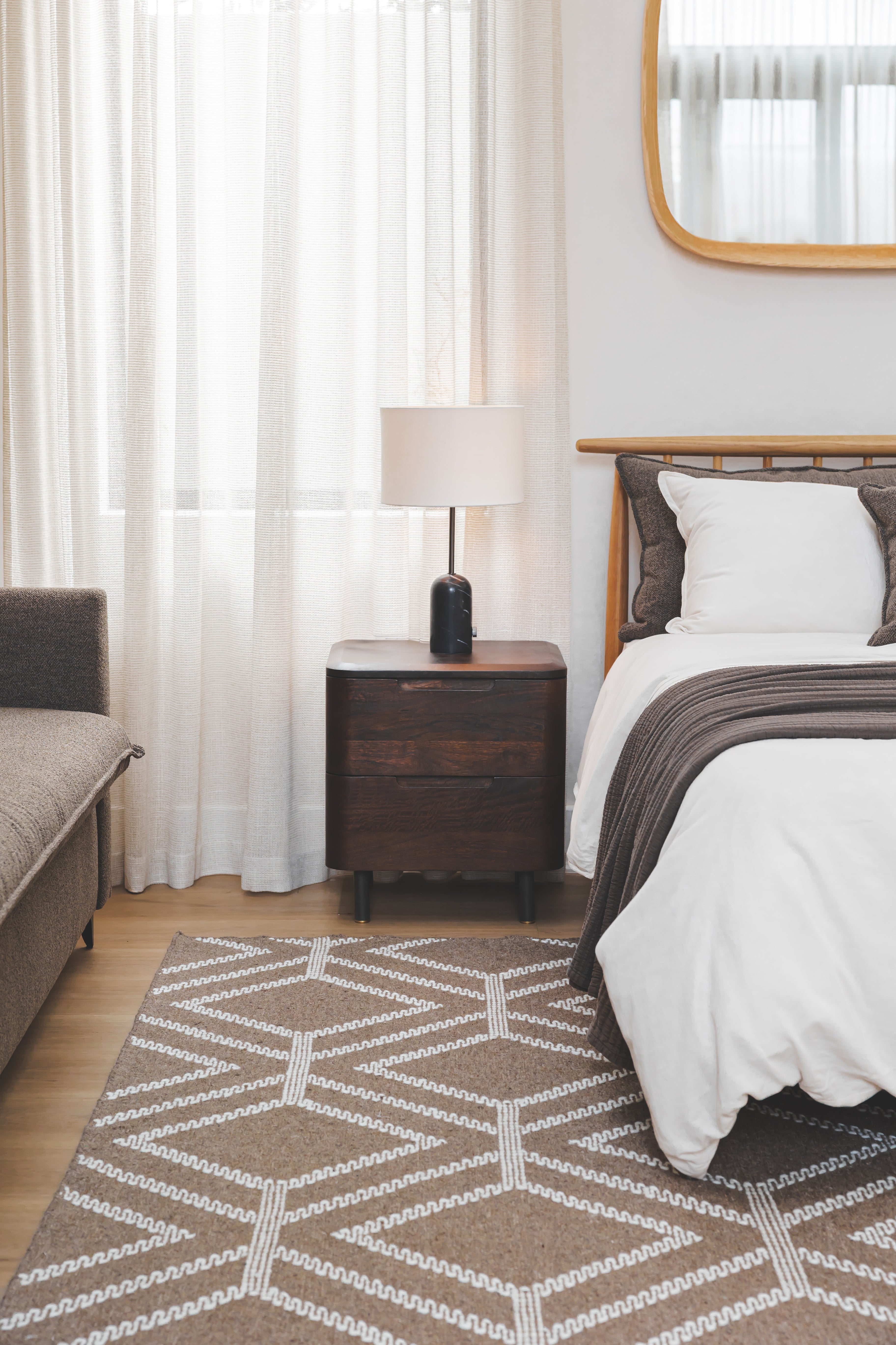 Table de chevet moderne en bois pour chambre à coucher