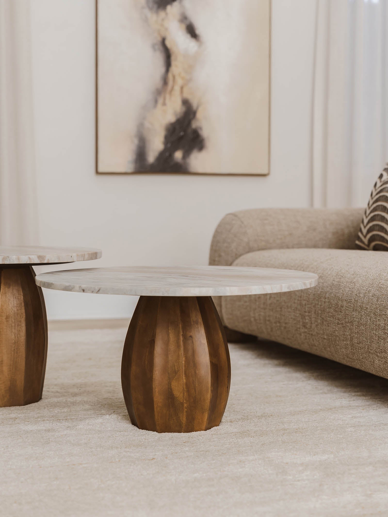 Table basse en marbre moderne pour salon