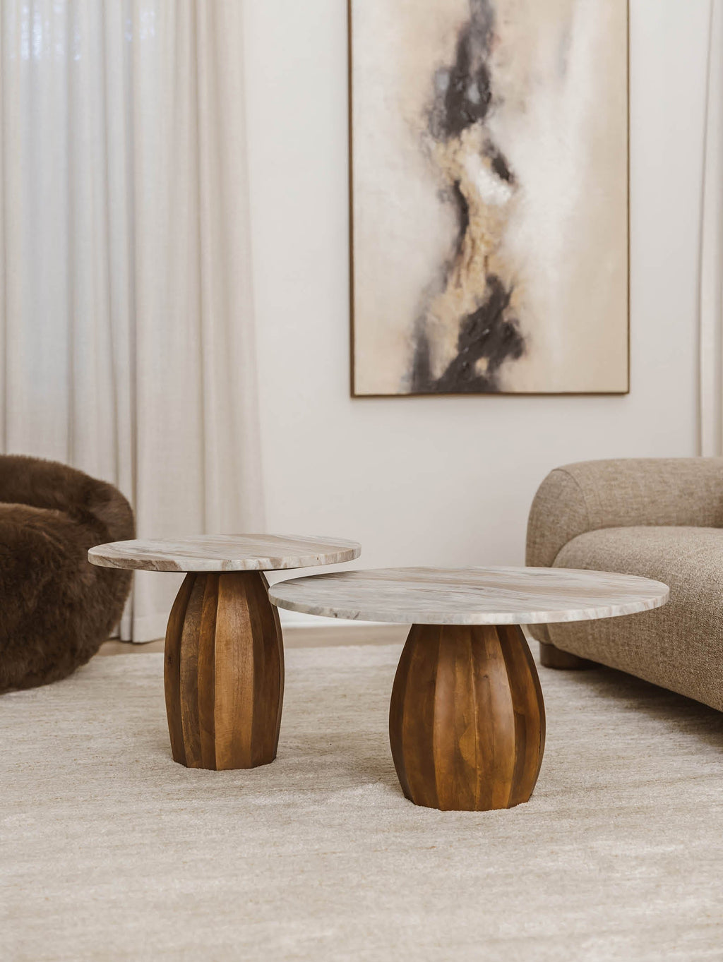 Table basse en marbre moderne pour salon