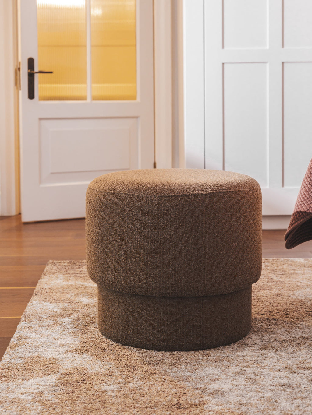 Pouf en tissu pour salon