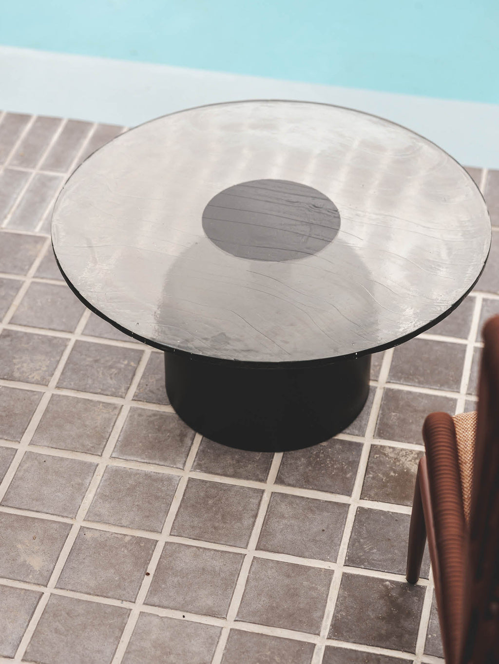 Table basse moderne en aluminium pour patio