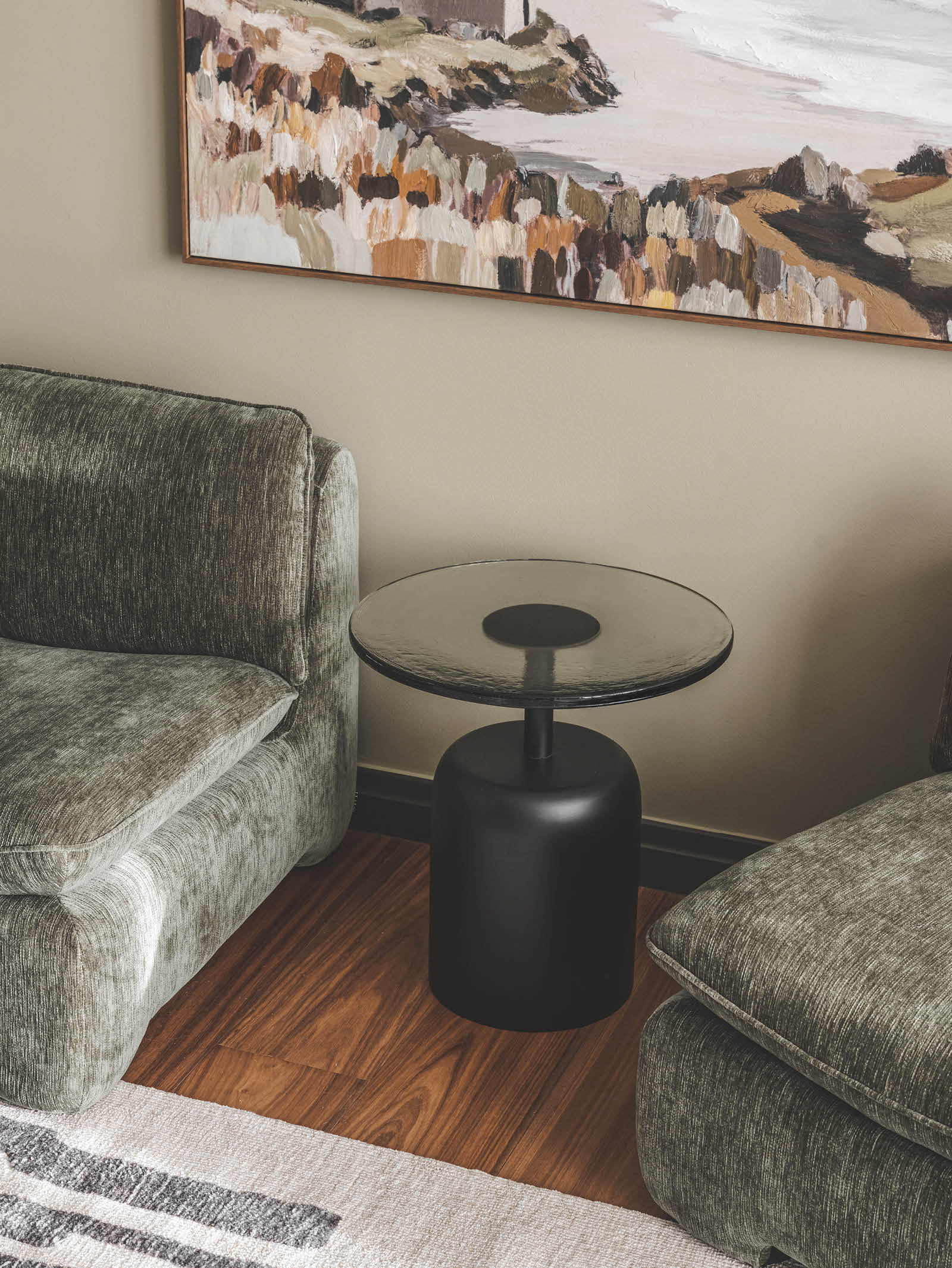 Table basse de patio moderne en aluminium