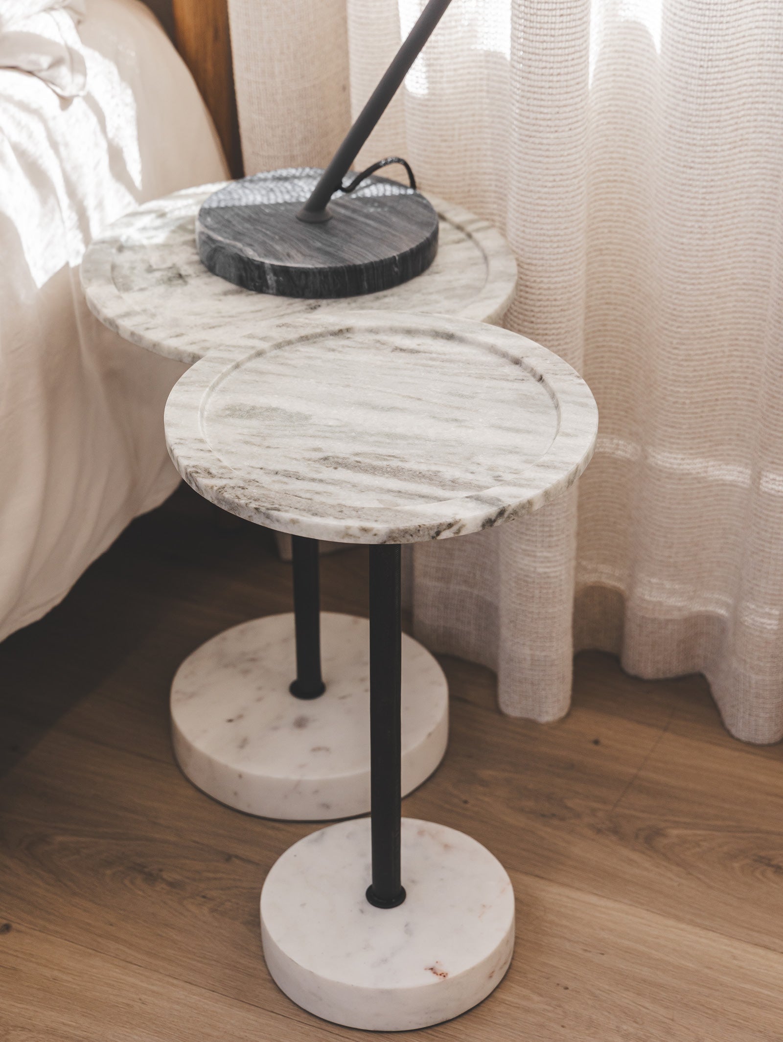 Table d'appoint moderne en aluminium pour patio