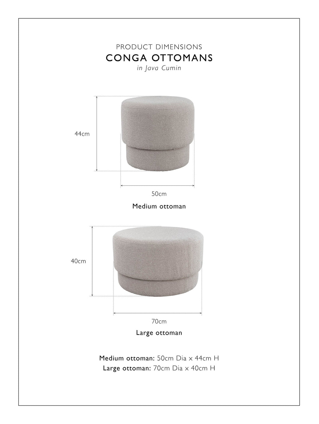 Pouf en tissu pour salon