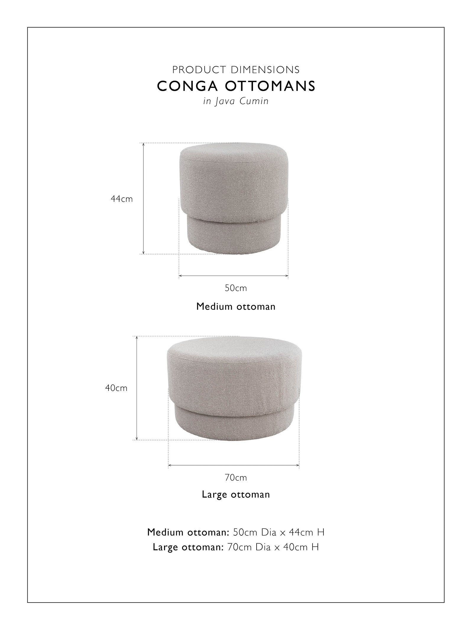 Pouf en tissu pour salon