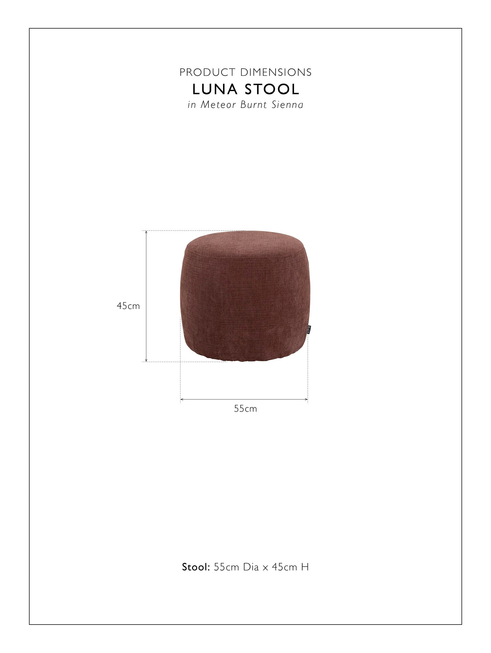 Pouf en tissu pour salon