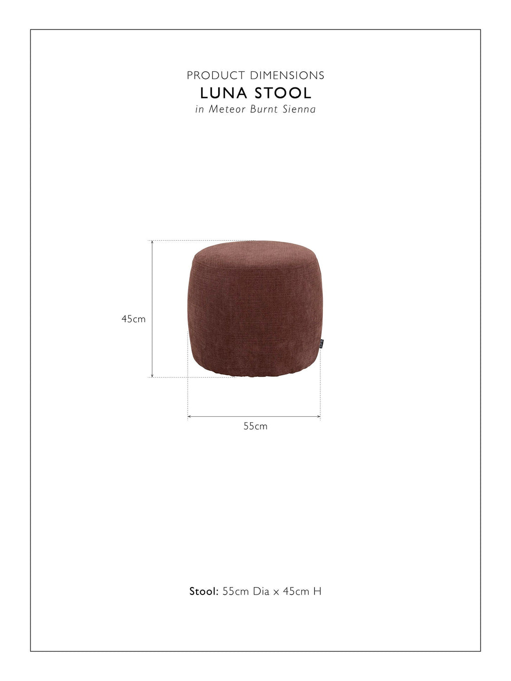 Pouf en tissu pour salon
