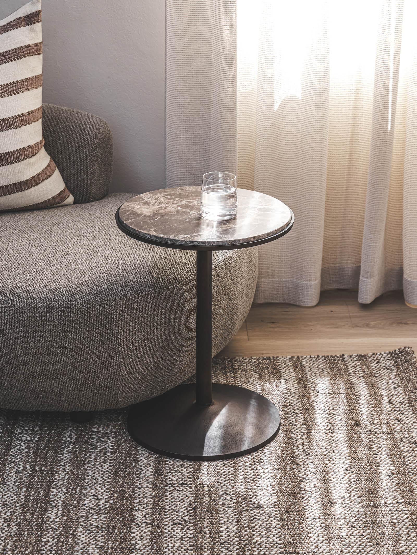 Table d'appoint en aluminium pour patio