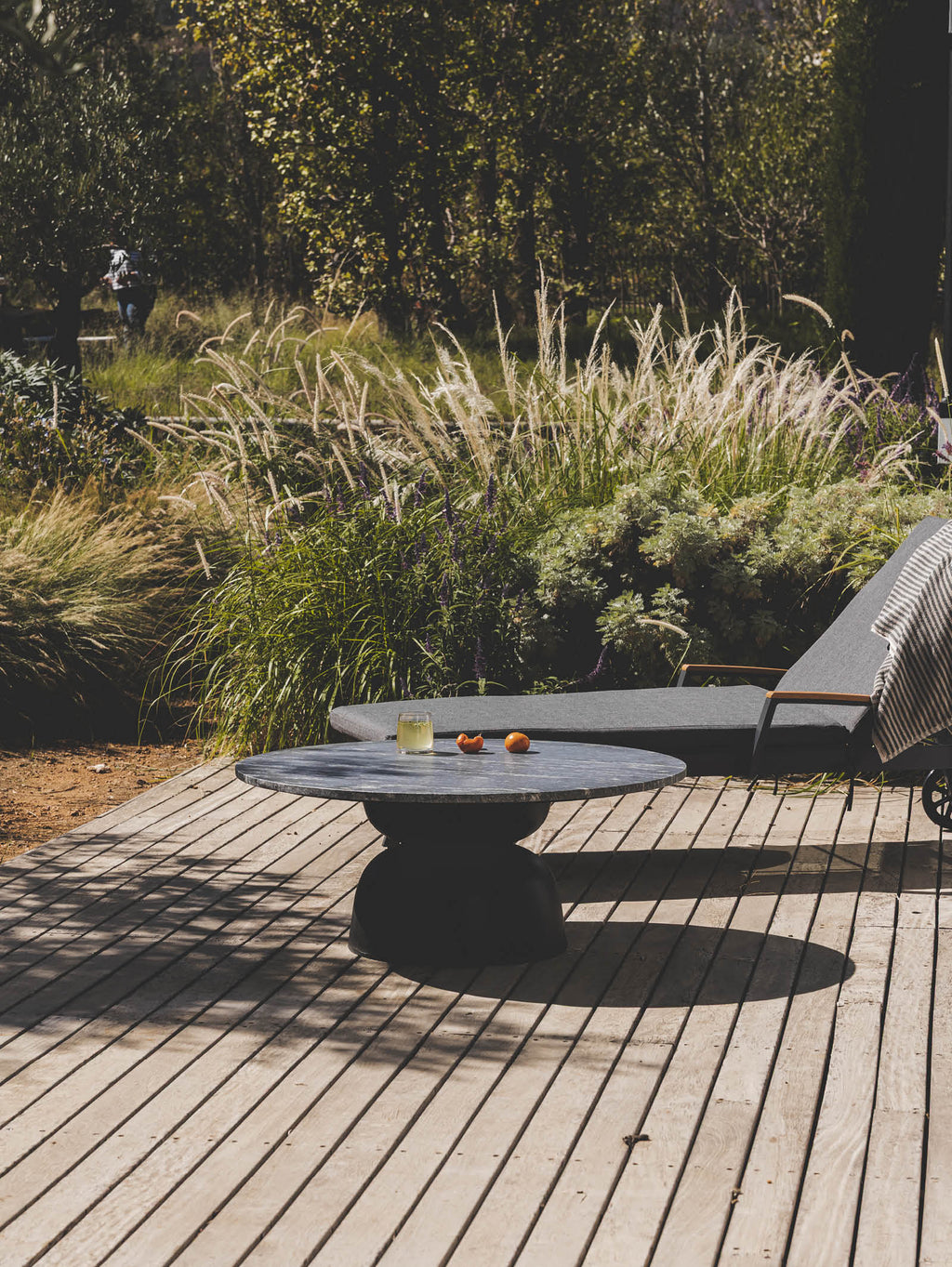 Table basse en aluminium pour patio