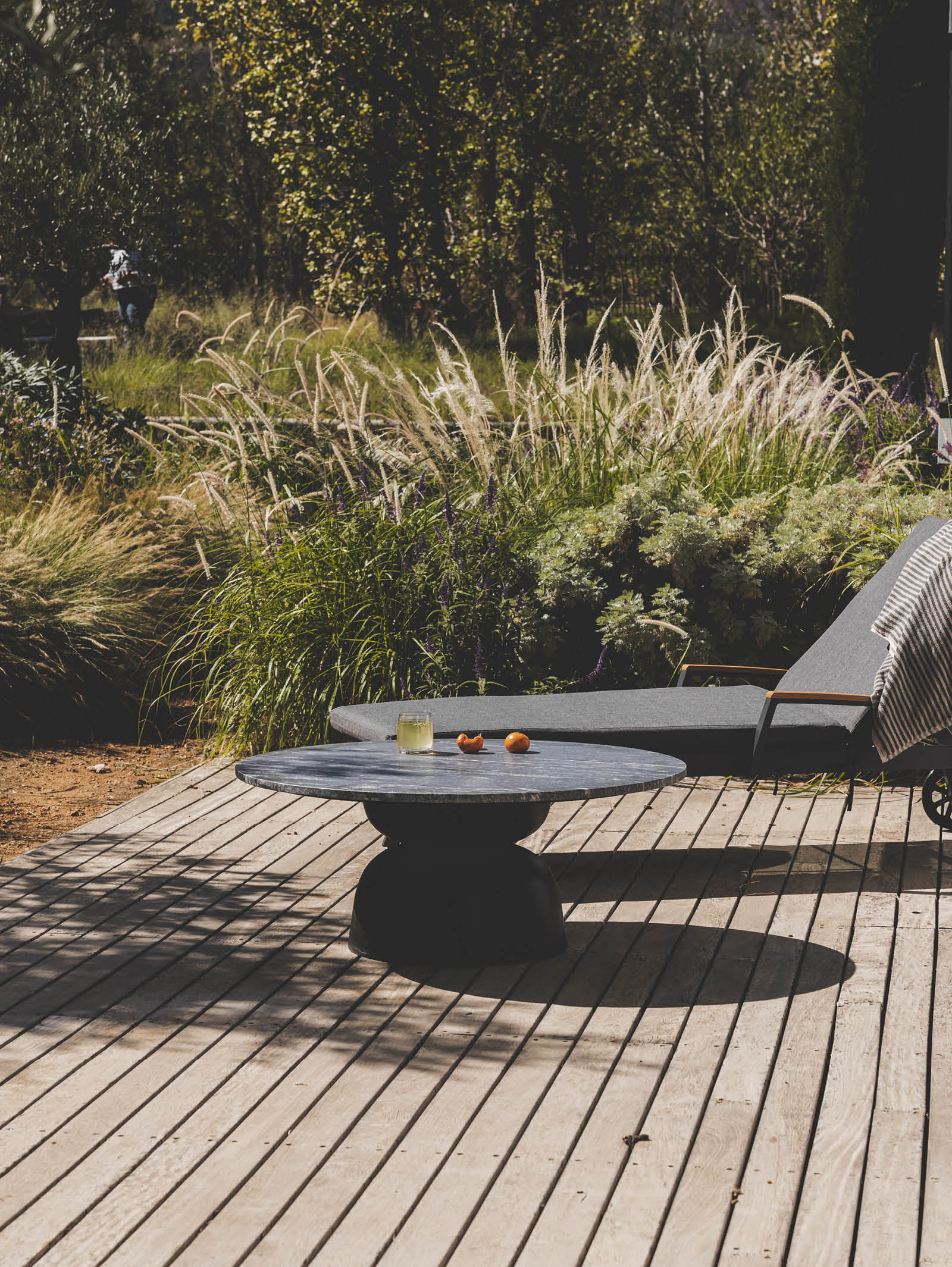 Table basse en aluminium pour patio