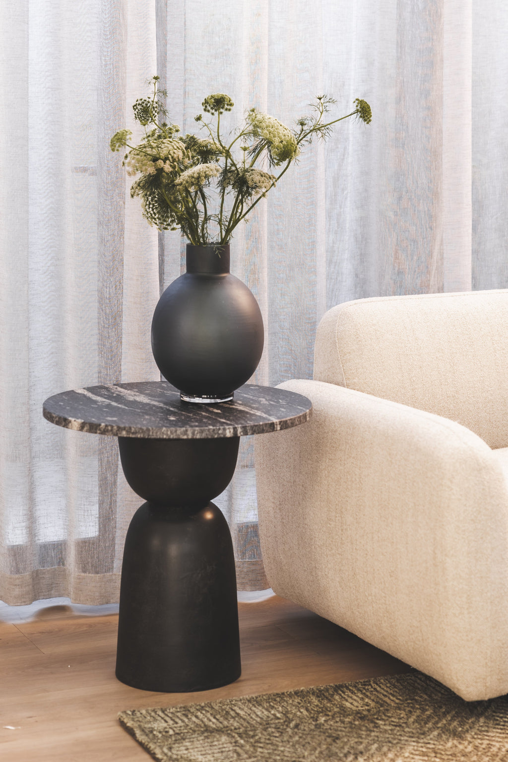Table basse en aluminium pour patio