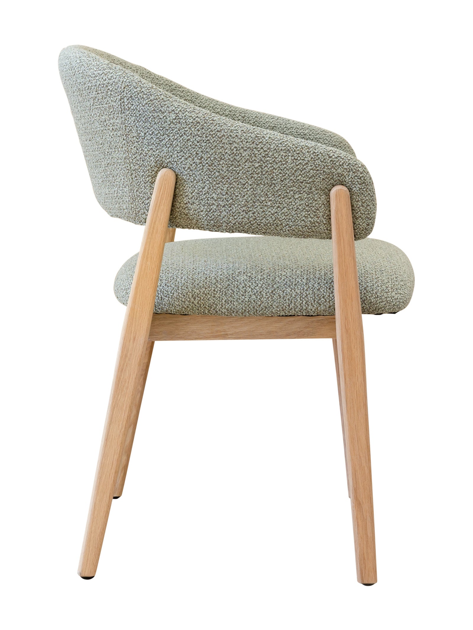 Chaise de salle à manger moderne en chêne massif