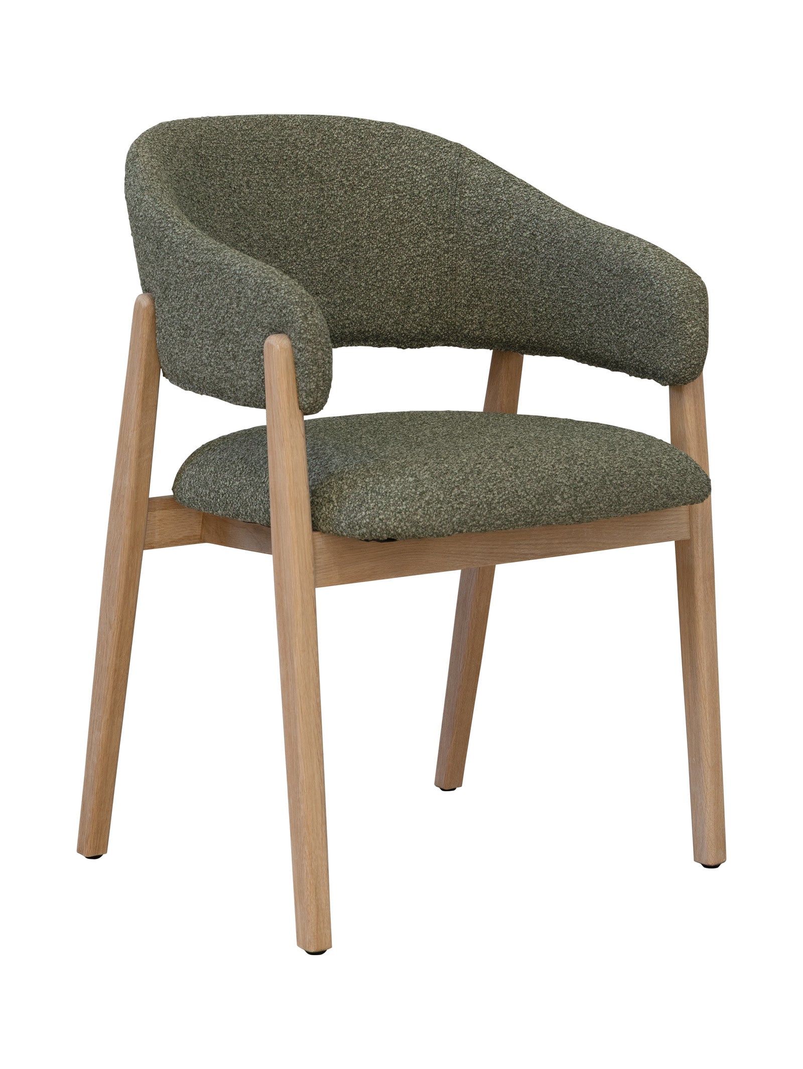 Chaise de salle à manger moderne en chêne massif