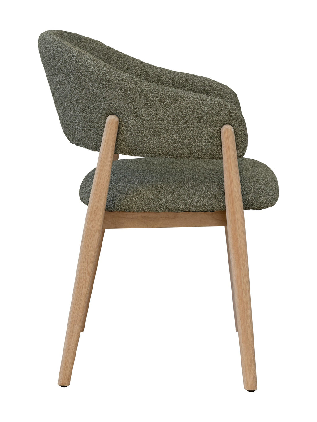 Chaise de salle à manger moderne en chêne massif