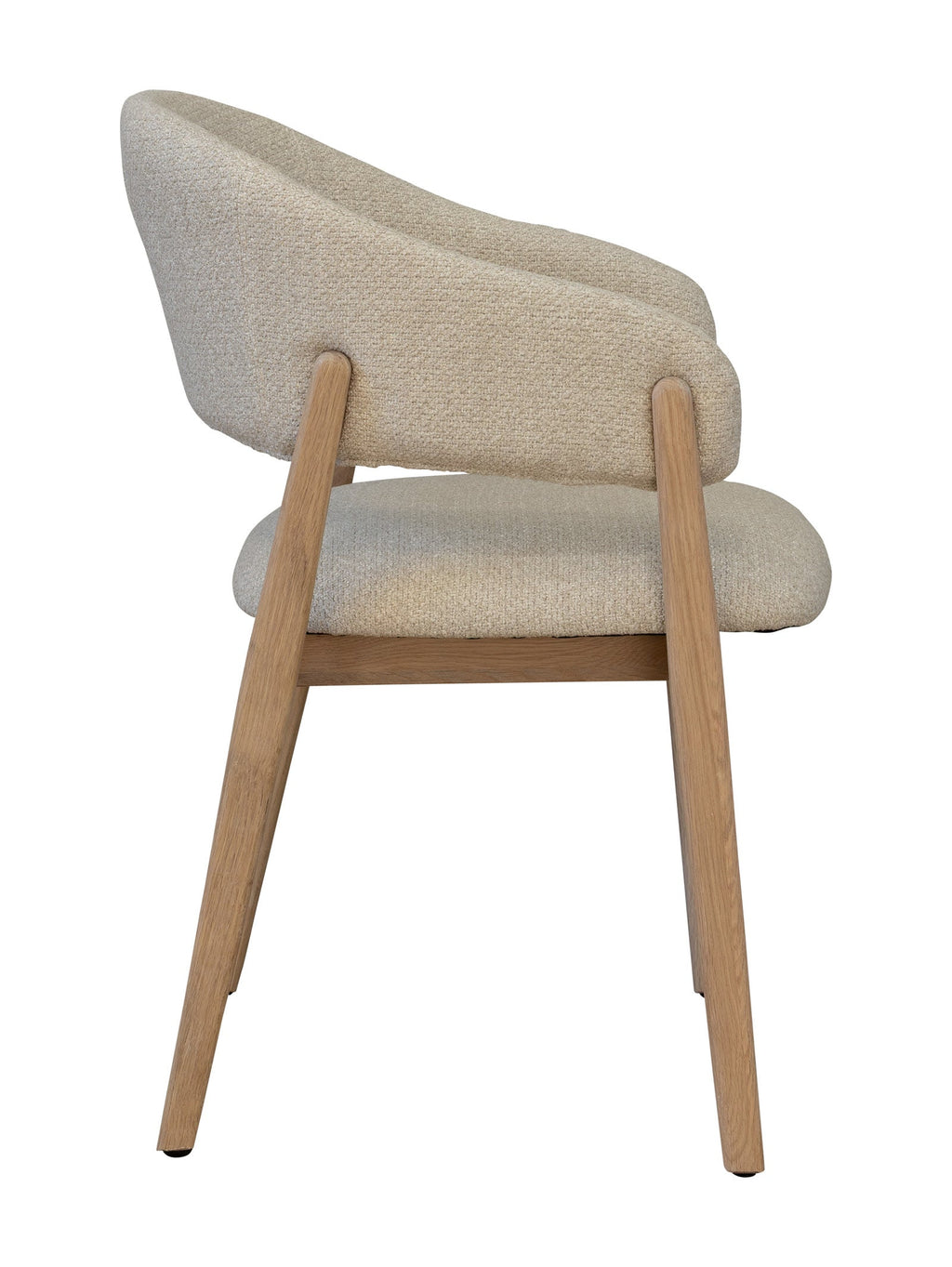 Chaise de salle à manger moderne en chêne massif