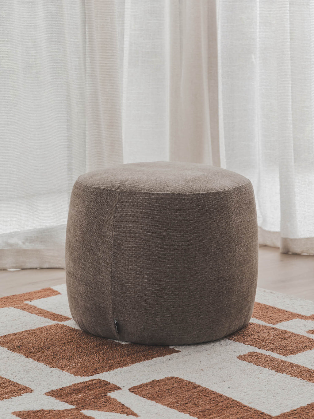 Pouf de salon en tissu