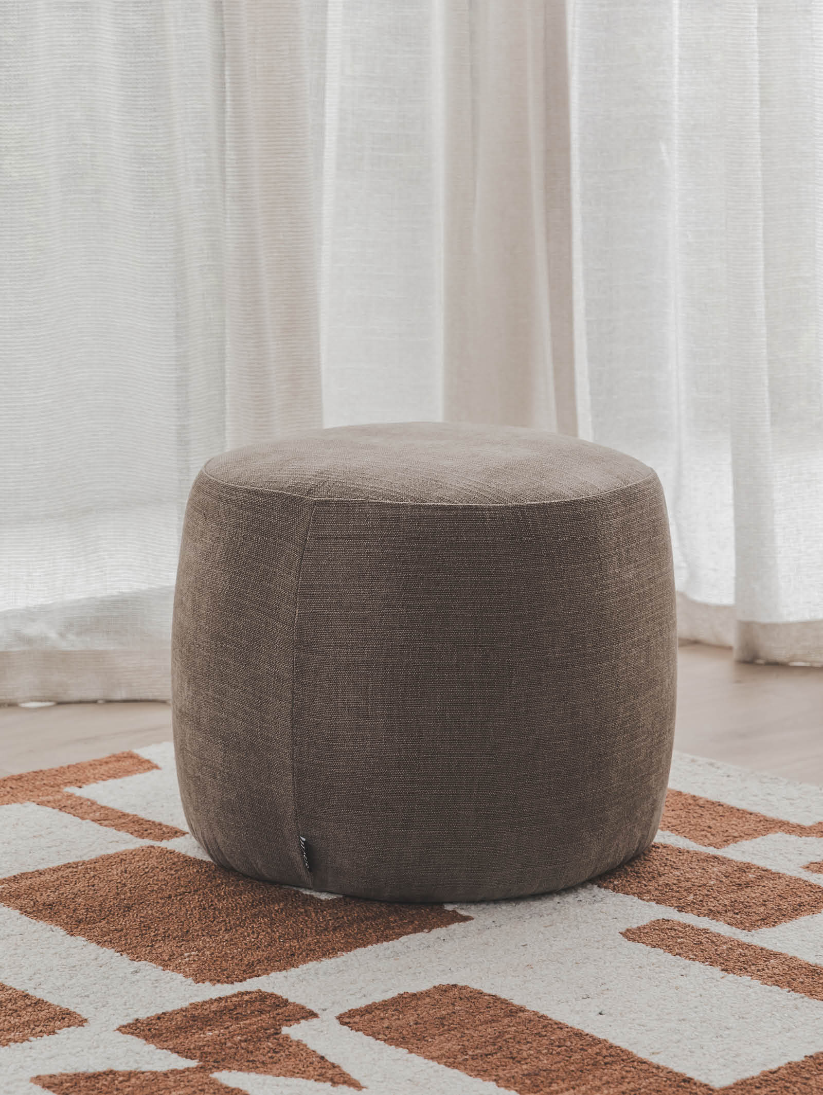 Pouf de salon en tissu
