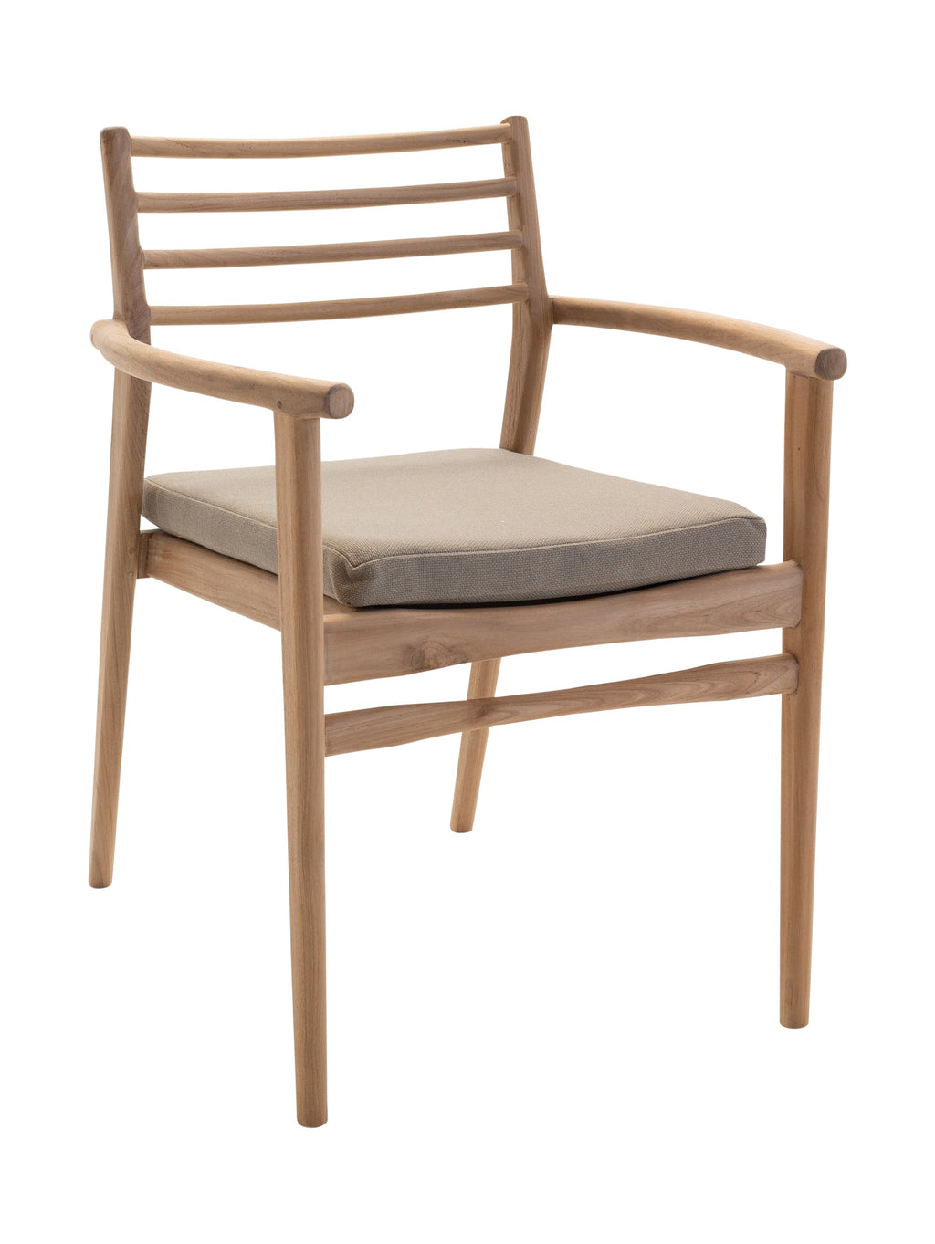 Chaise de salle à manger en teck empilable pour terrasse