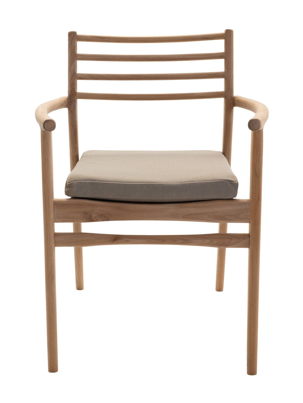 Chaise de salle à manger en teck empilable pour patio