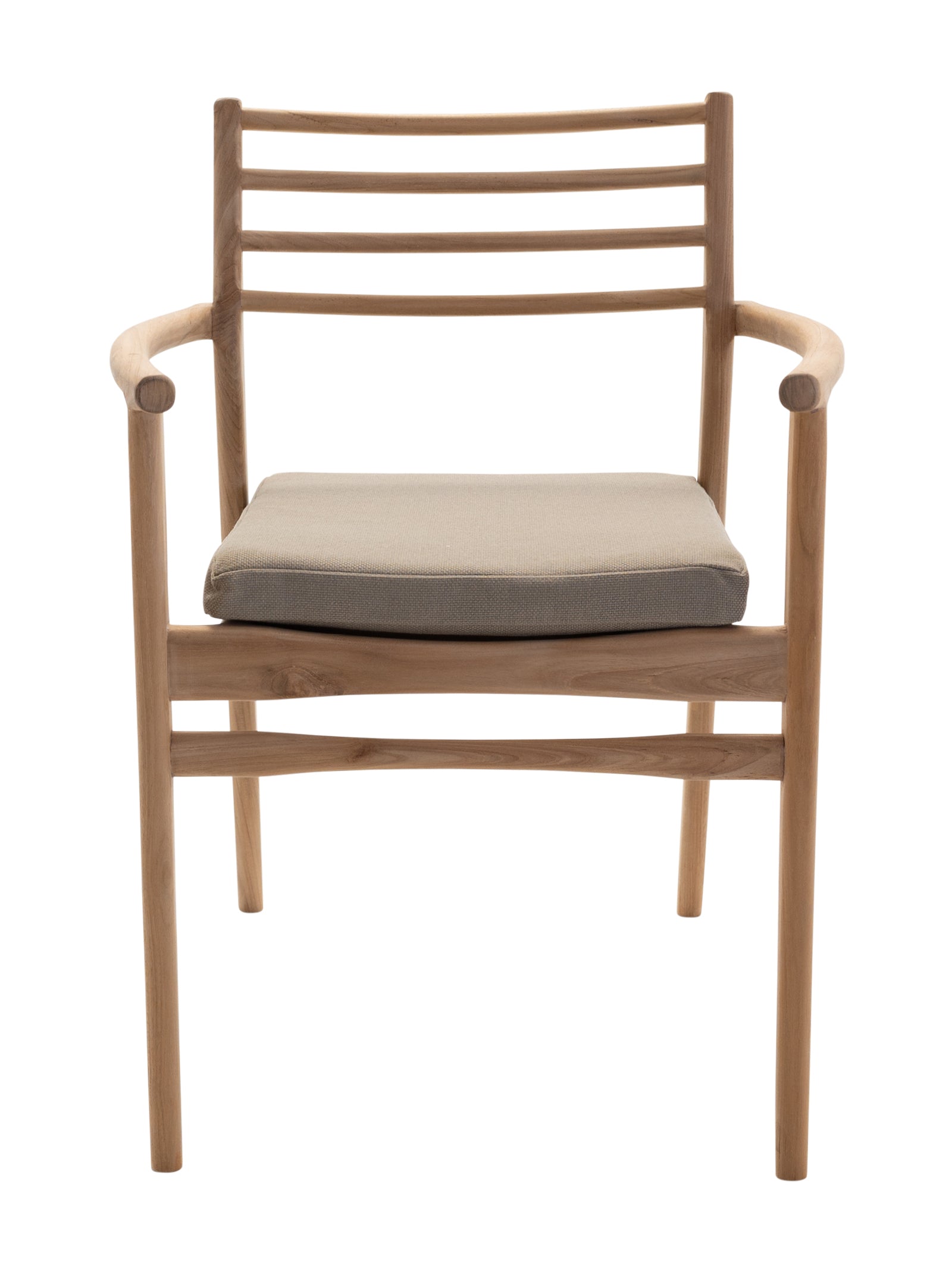 Chaise de salle à manger en teck empilable pour patio