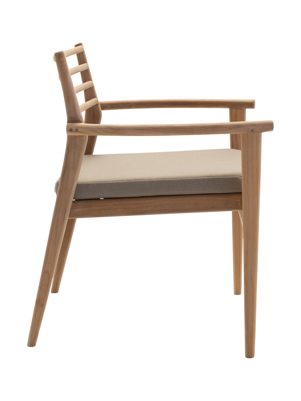 Chaise de salle à manger en teck empilable pour terrasse