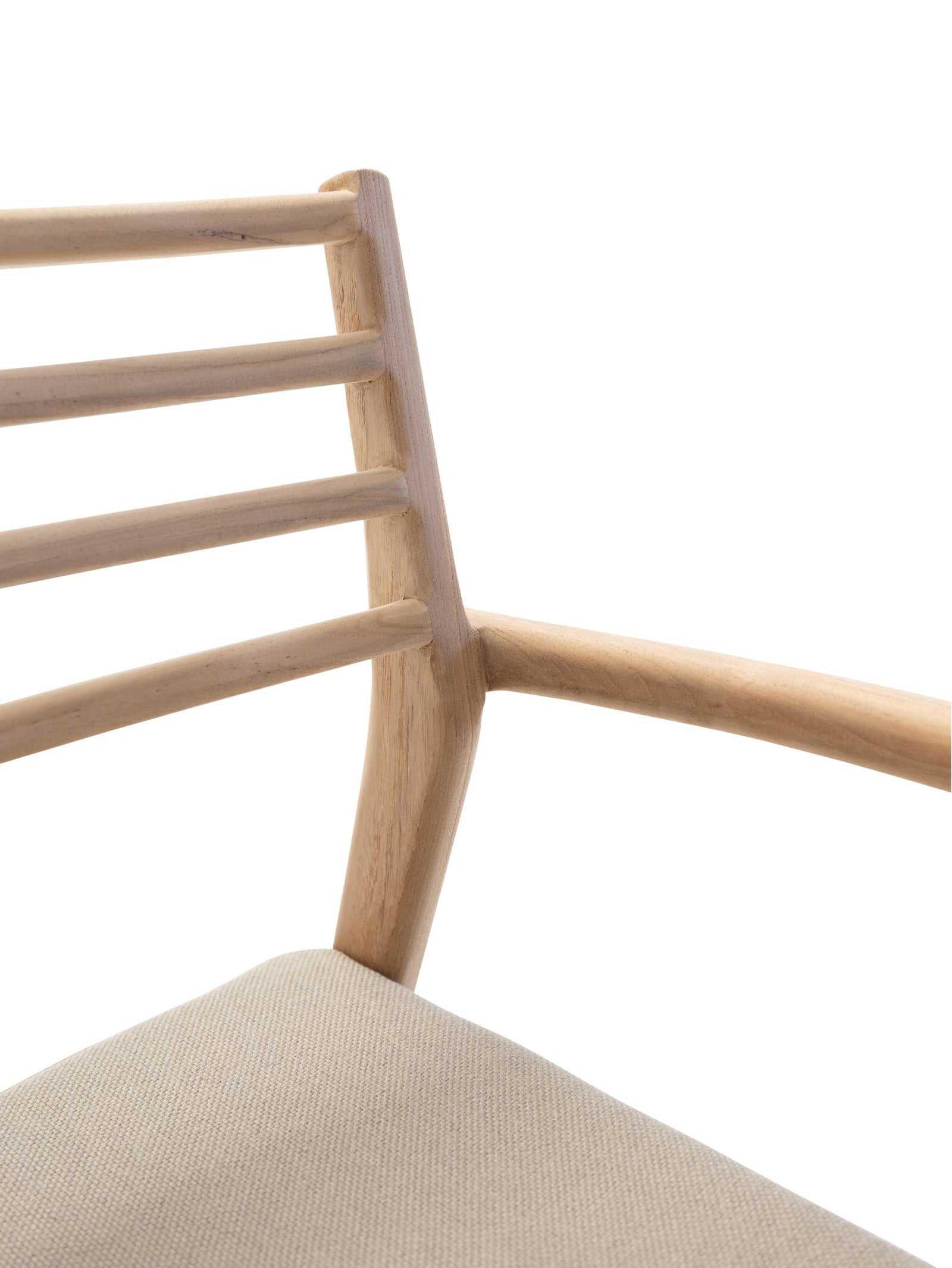 Chaise de salle à manger en teck empilable pour terrasse