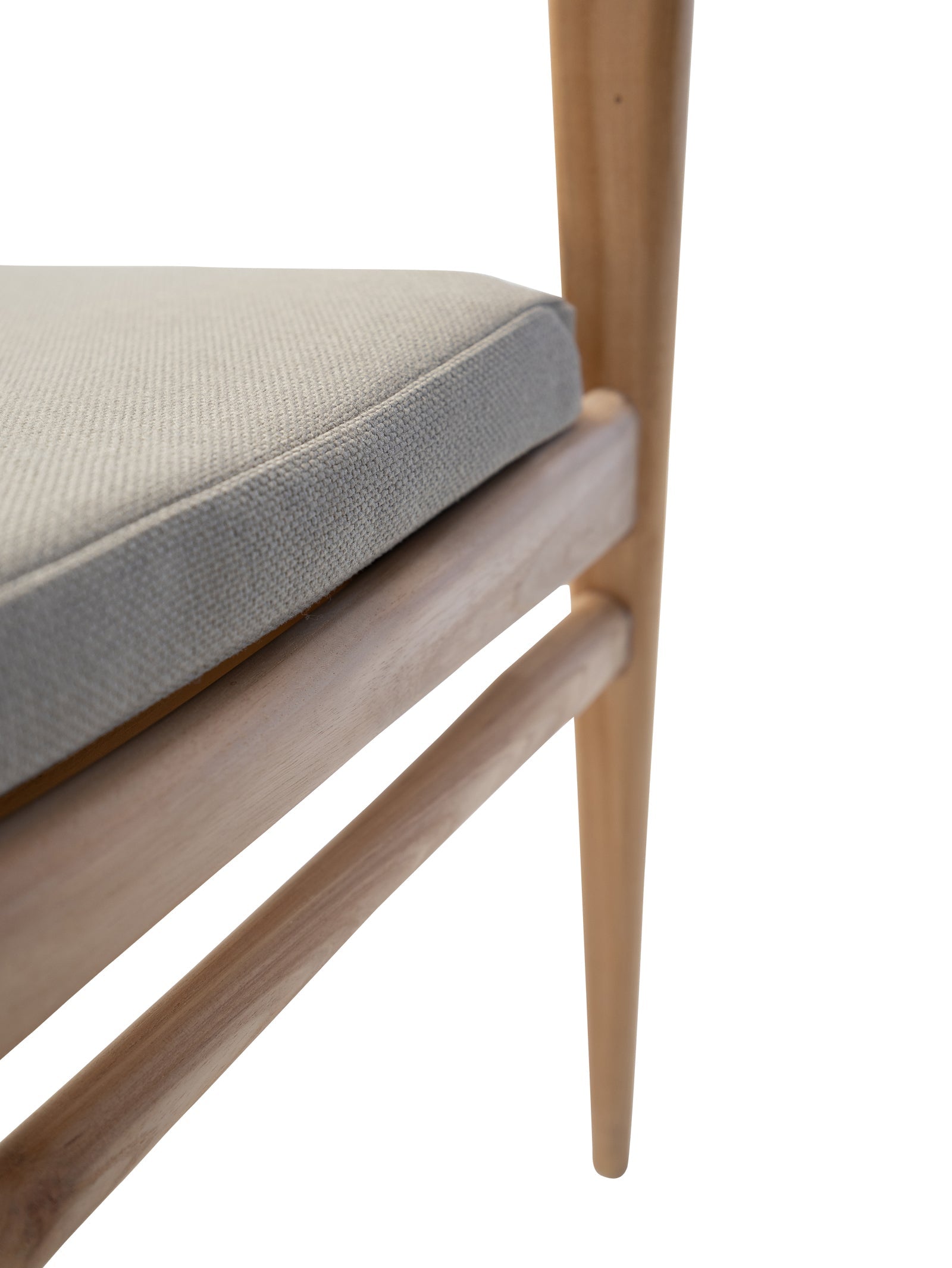 Chaise de salle à manger en teck empilable pour terrasse