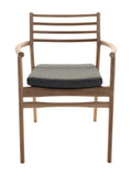 Chaise de salle à manger en teck empilable pour terrasse