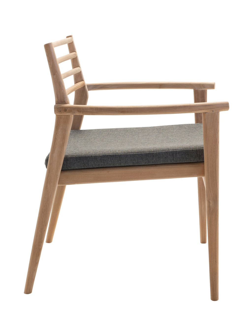 Chaise de salle à manger en teck empilable pour terrasse